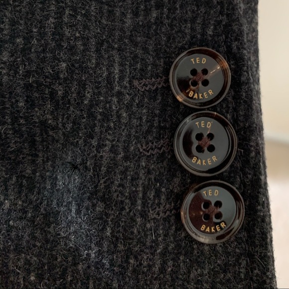 TED BAKER PEA COAT Size 4 Authentic with Receipts - Picture 2 of 5